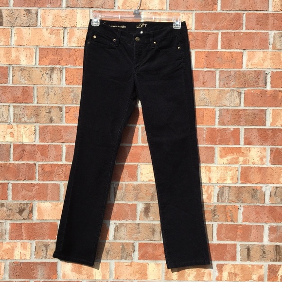 Ann Taylor Loft Denim - Ann Taylor Loft Black Corduroy 6P/28 straight